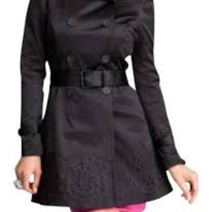 Laser cut trench coat